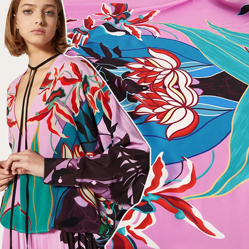 Весна/Лето Европейский выставочный зал печатная ткань растение граффити V бренд