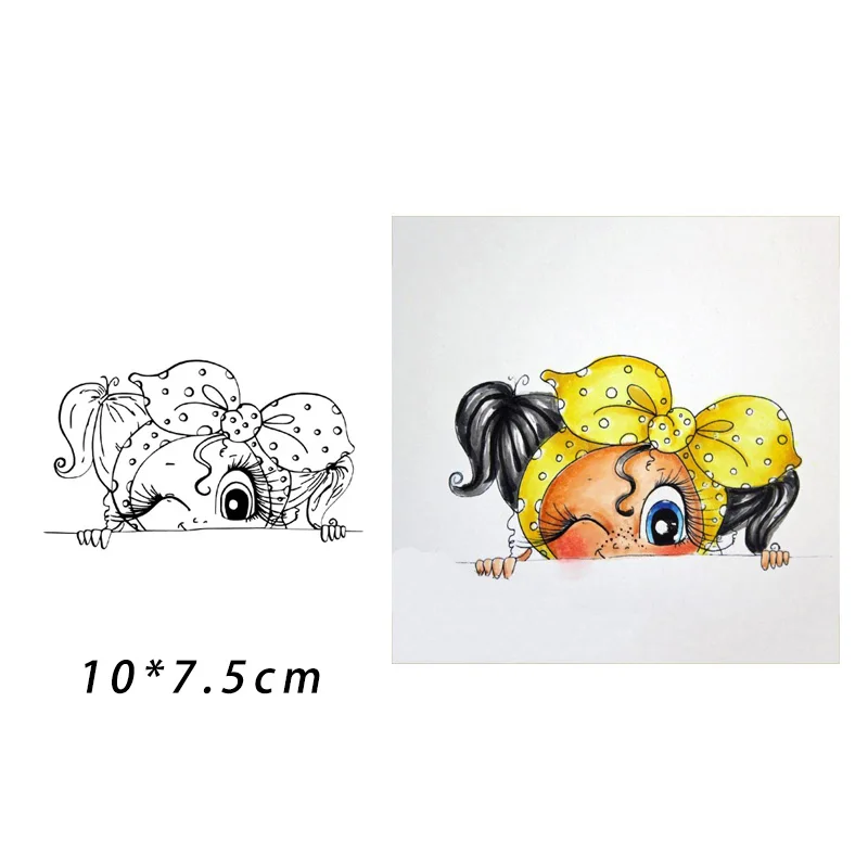 JC прозрачные резиновые штампы силиконовые Скрапбукинг озорной большой глаз