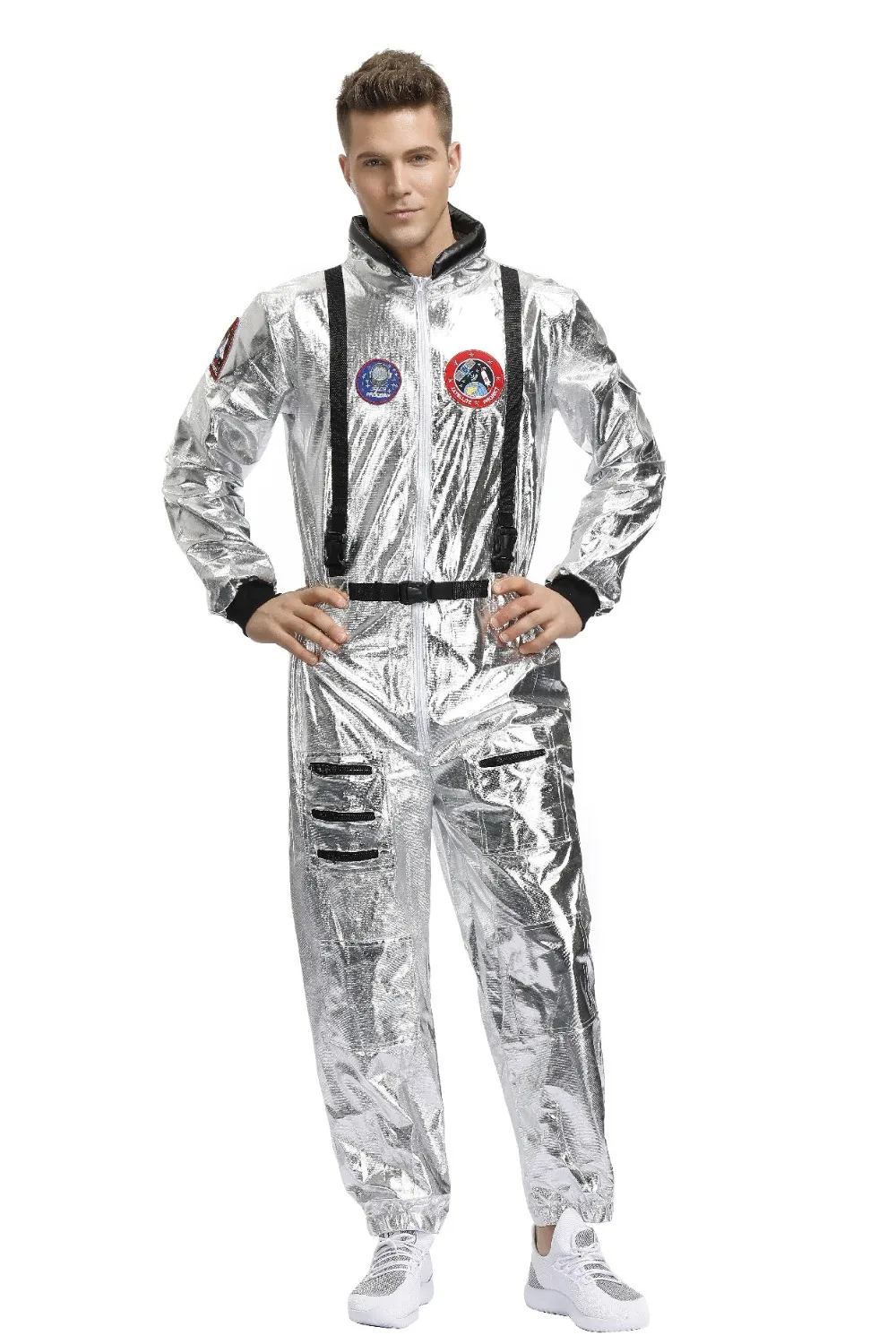 Men Astronaut Alien Spaceman Cosplay Halloween Costumes Carnival Party Adult Women Pilots Outfits Group Couple Matching Clothes