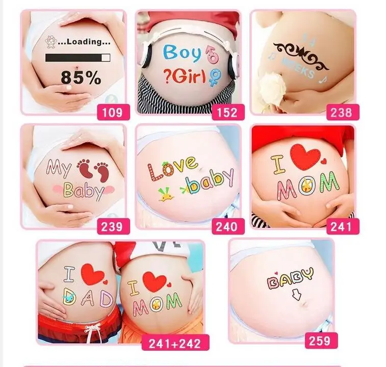 

For pregnant women therapy Free shipping maternity photo props Pregnancy photographs belly painting photo stickers
