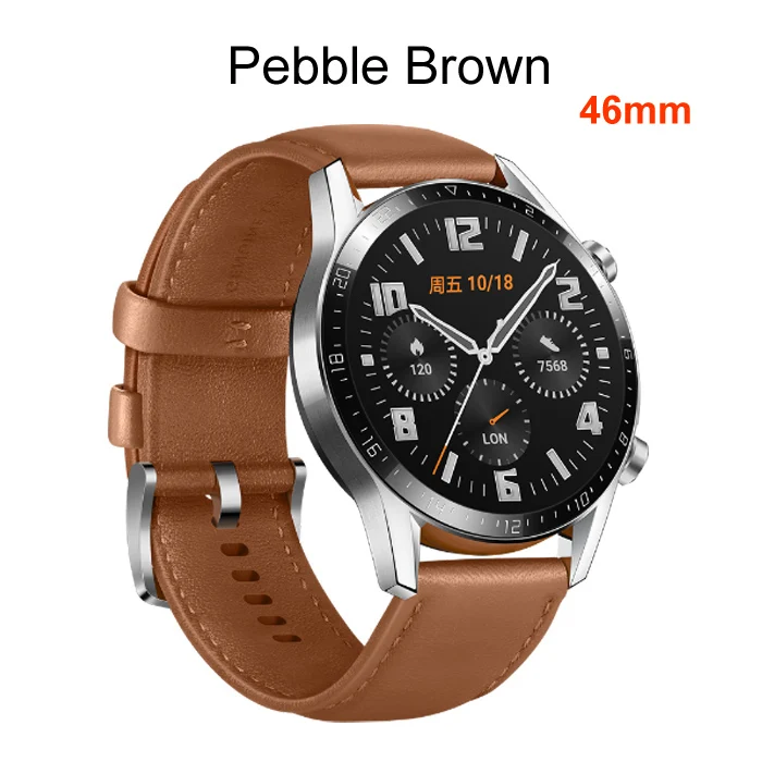 46mm Brown Huawei Watch GT 2, умные часы, Bluetooth, умные часы, 5,1, 14 дней, время работы от батареи, телефонный звонок, частота сердечных сокращений для Android iOS - Цвет: 46mm Brown