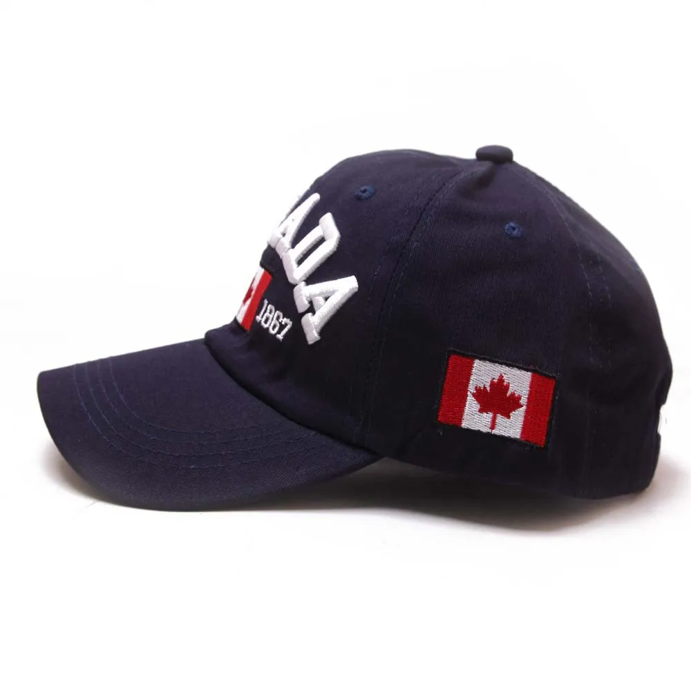 Hatlander бренд Канада буквы вышивка бейсболки Хлопок gorra snapback изогнутые папа шляпа