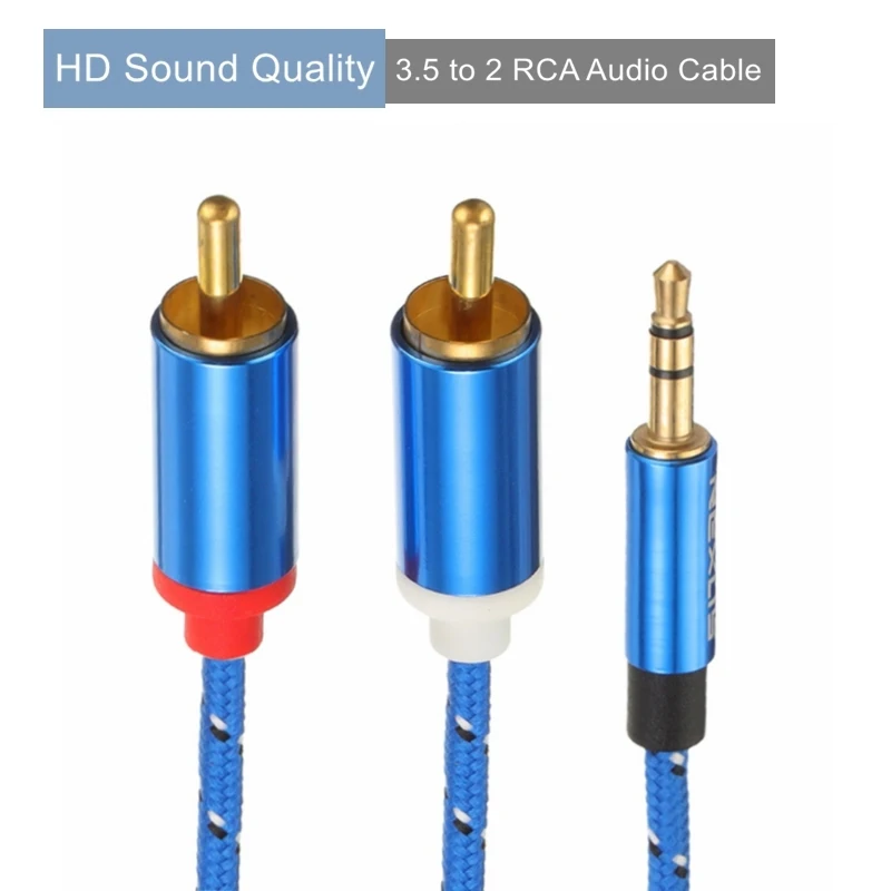Aux RCA Jack 3 5 разветвитель кабель Hifi стерео штекер 2 мм аудио для домашнего