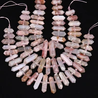 beautiful women natural cherry agates double point stick beads pendant giftfacted agates briolettes beads jewelry diy dg 36jbgj