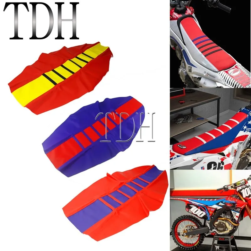 Универсальный ребристый чехол на сиденье для мотокросса Honda XR650 CRF 250R 450R Yamaha Suzuki Gas