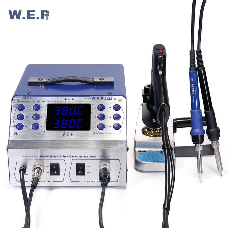 WEP 948D-II высокочастотная паяльная станция оловянный пистолет паяльник 3 в 1 Интеллектуальная паяльная станция для распайки