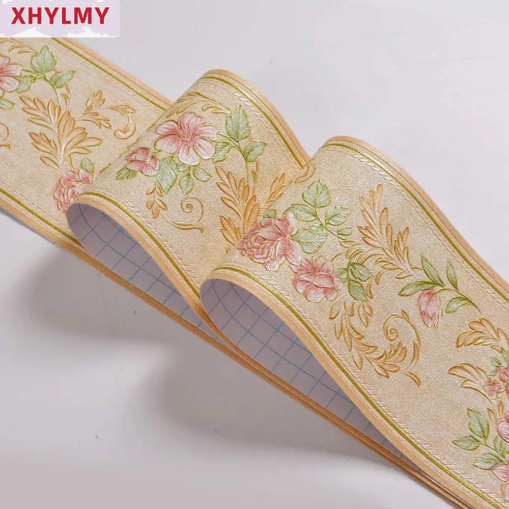 3D ретро декоративное тиснение линия талии настенные наклейки для плинтуса Кухня