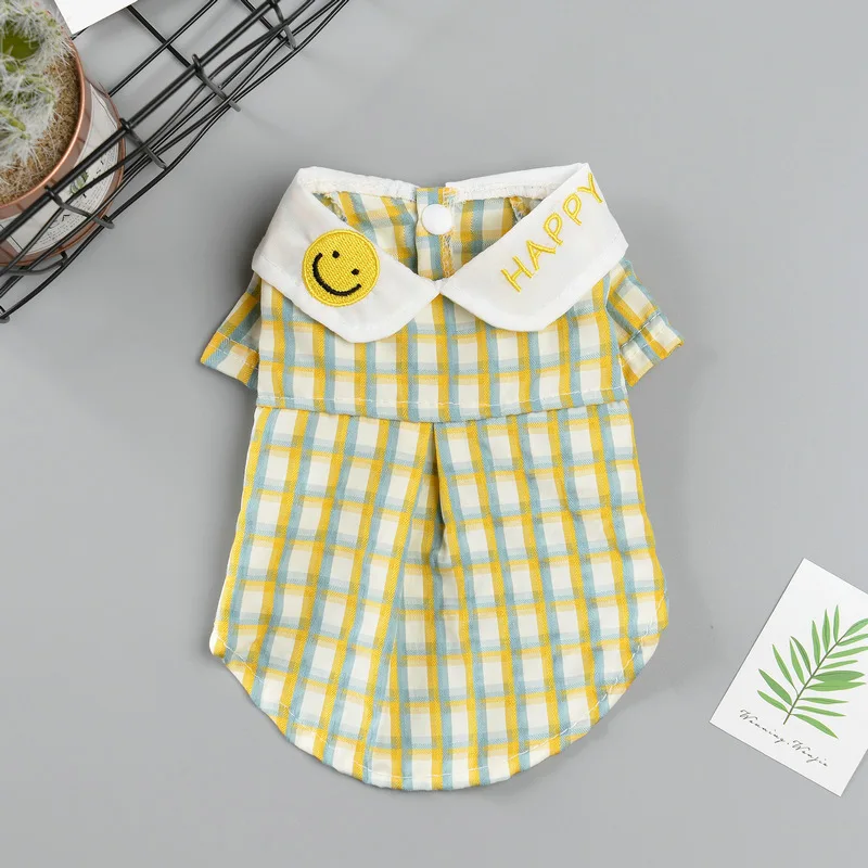 

2021 new Dog clothes pet Hawaiian shirt Clothing for cats french bulldog pets small dogs designer live breeds T-shirts Fashion a