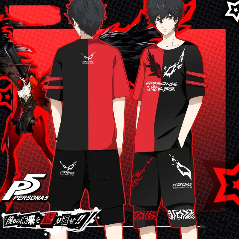 Аниме персонаж косплей японский мультфильм футболка Топы костюм короткий рукав