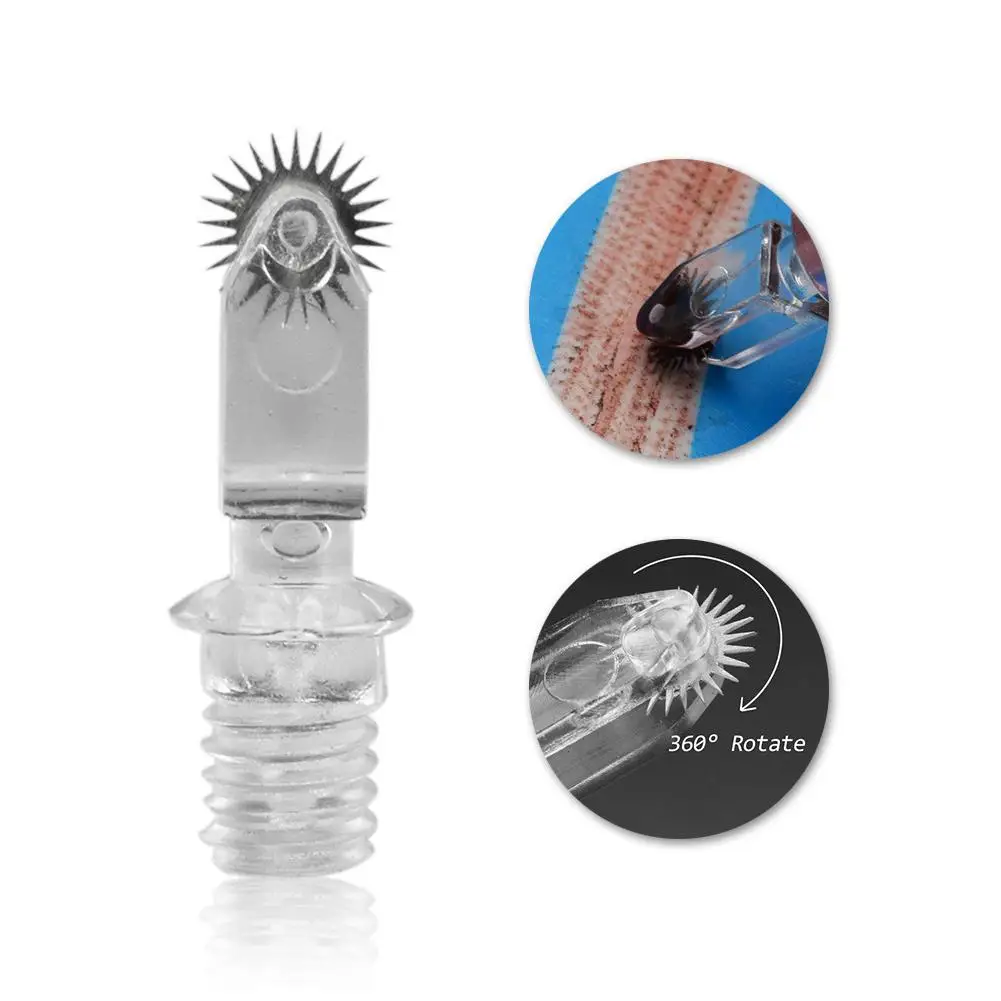 

BellyLady 5Pcs Tattoo Manual Pen with 6.5MM Roller Eyebrow Needles with tattoo pen Set