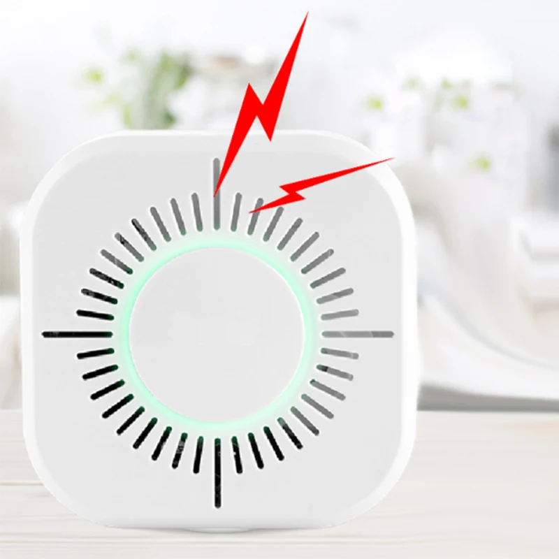 

Smoke Detector Wireless 433MHz Fire Security Protection Alarm Sensor for Smart Home Automation, Work with Graffiti APP