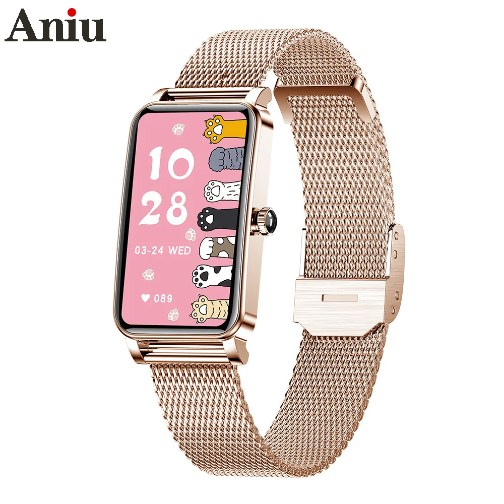 

Fashion Women Smart Watch Custom Dial Full Touch Screen IP68 Waterproof Smartwatch for Woman Lovely Bracelet Heart Rate Monitor