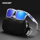 Мужские и женские классические квадратные очки KDEAM, поляризационные солнцезащитные очки с уникальной оправой и чехлом, KD332