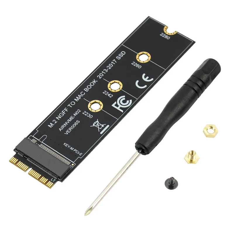 M.2 NVME SSD адаптер для MacBook Air Pro retina 2013-2017 NVME/AHCI комплект A1465 A1466 A1398 A1502 | Компьютеры и