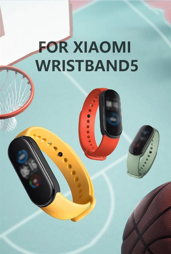 

Wristband Smart Bracelet Strap Multicolor Replacement Strap For MI Band 5 Pedometers Portable Fitness Equipment Body Building