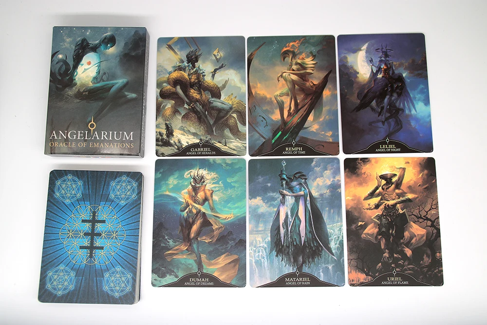 Ангелариум Oracle of Emanations карточная игра пять языков английские испанские ангелы