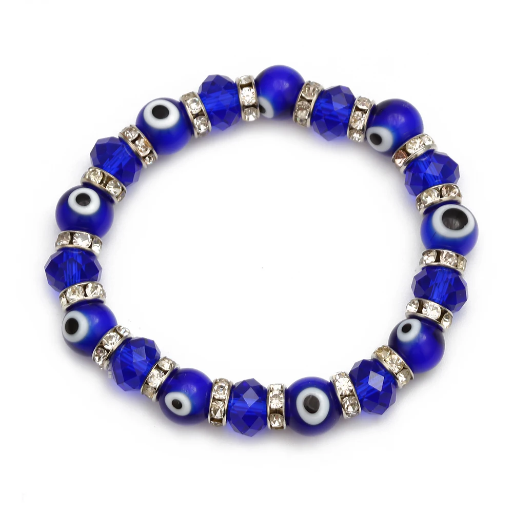 MEIBEADS 1 шт. модные синие подвески браслеты стеклянные бусины браслет для женщин и девушек эластичные