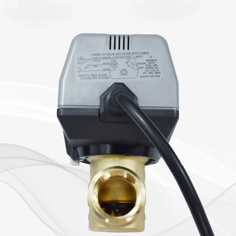 Двухсторонний моторизованный шаровой кран Honeywell латунь с VC6013 DN20 3/4 дюйма катушка