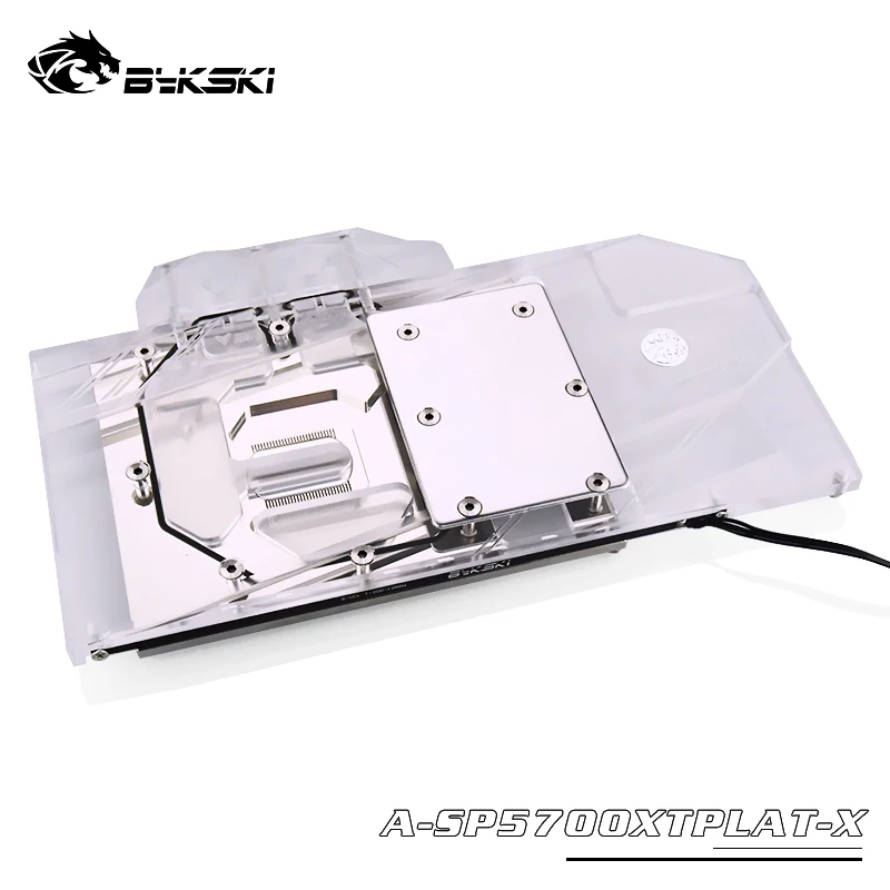 

Bykski A-SP5700XTPLAT-X GPU Water Cooling Block for VGA Sapphire Radeon RX 5700 XT Nitro+ Graphics Card RGB 5V ARGB/12V