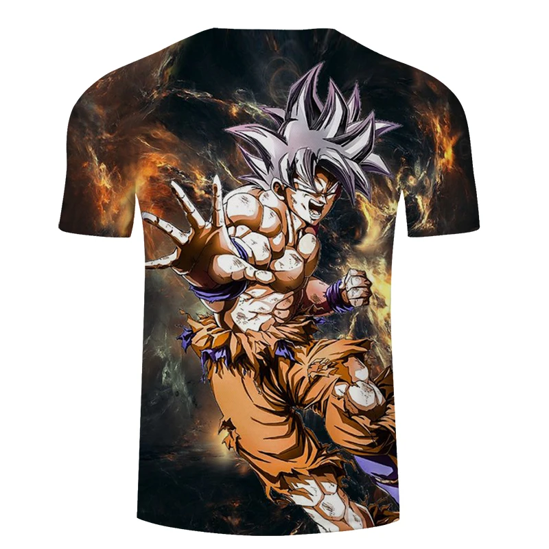 2018 Новая мода 3d Dragon Ball Goku унисекс футболка Забавный Повседневный бренд аниме Harajuku