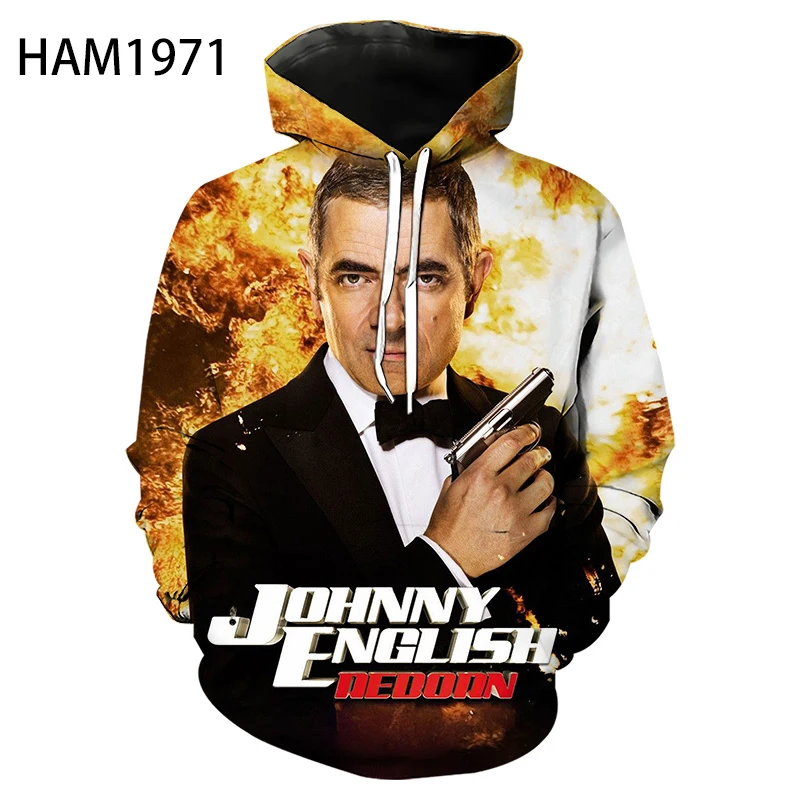 Новинка Классическая Толстовка Rowan Atkinson с 3D забавным принтом мужская и женская