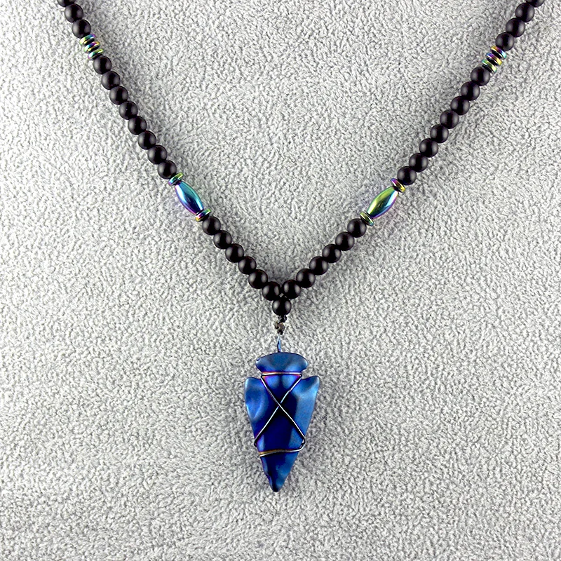 Новое поступление радужные овальные бусины черные мужские ювелирные изделия