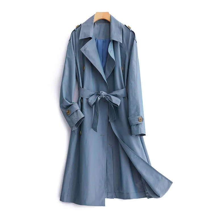 

Корейская версия, Новинка Весна 2020, женское длинное пальто, обязуется принять показ тонкой талии, пальто на осень и зиму