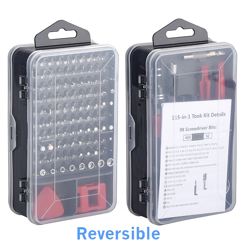 

115 in 1 Torx Hex Screwdriver Set Multifunctional Screw Driver Holder Precision PC Mobile Phone Repair Device Hand Tools QHTITEC