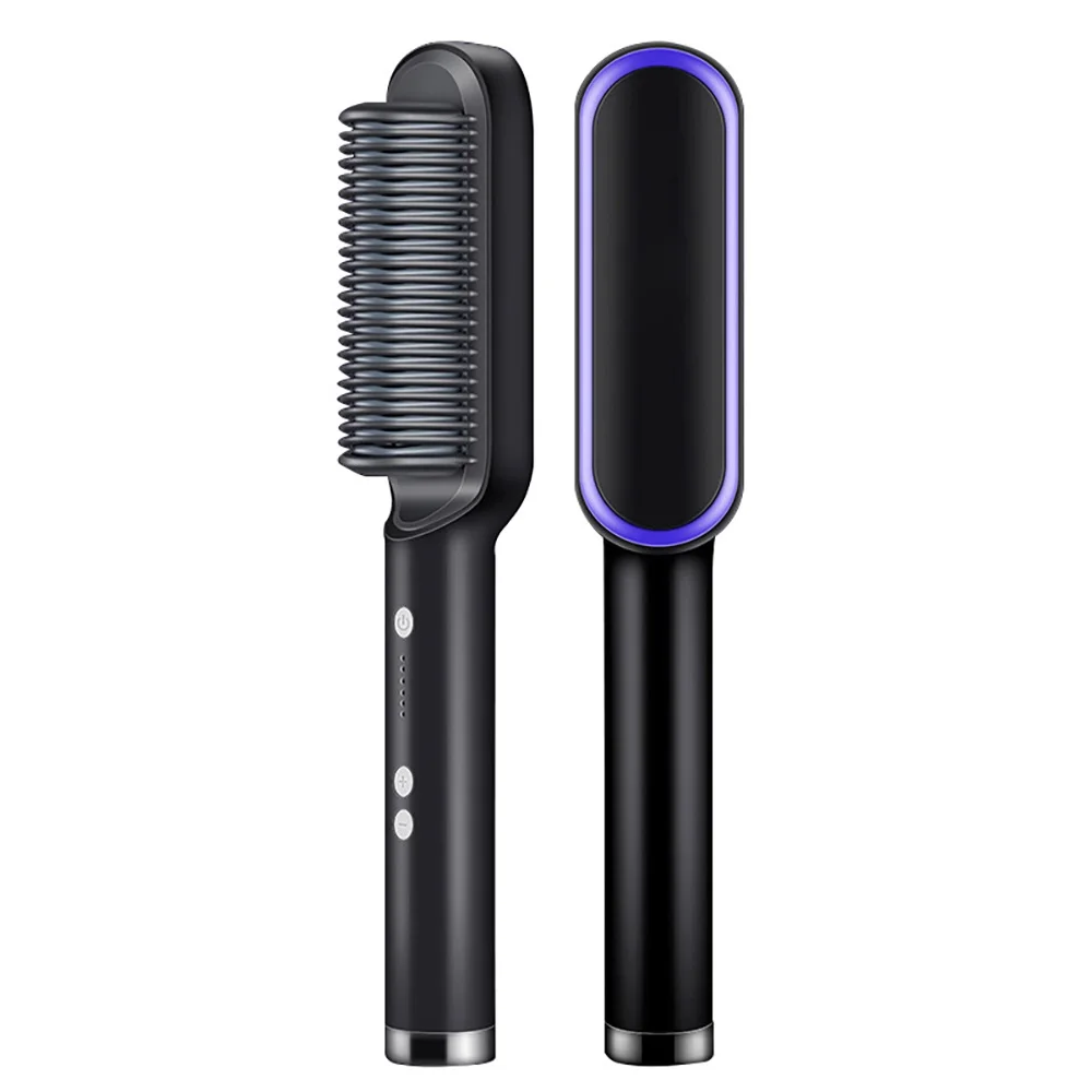 

Profissional Hot Combs Anti-scalding Hair Straightener Brush Ceramic Hair Curler Heated Electric Smart Brush Hair Straightener