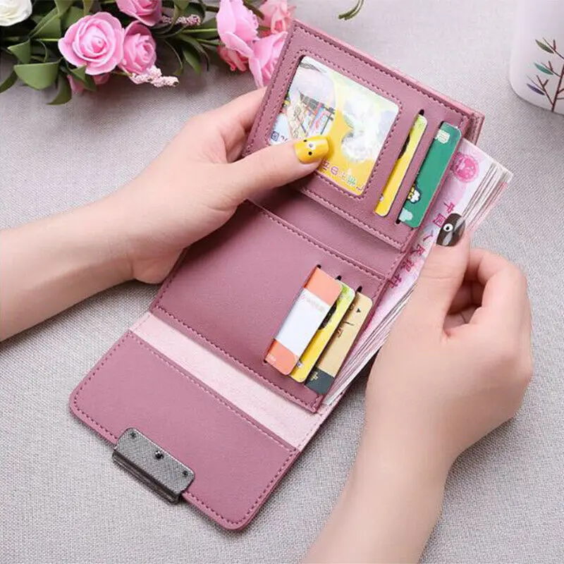 Короткий кошелек для женщин из искусственной кожи милый маленький Дамский