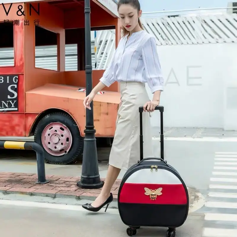 Универсальная Дорожная сумка на колесиках чемодан брендовая модная женская для