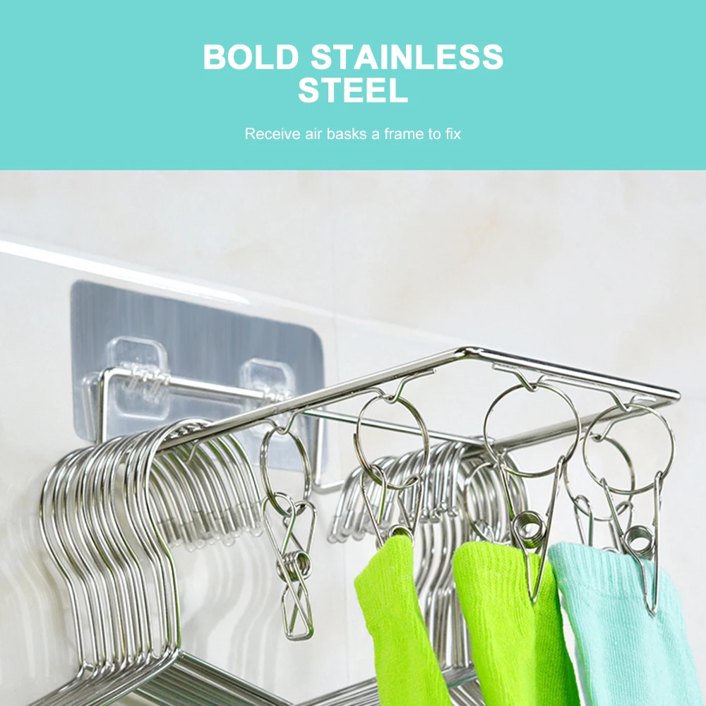 Настенная вешалка для одежды из нержавеющей стали органайзер хранения белья