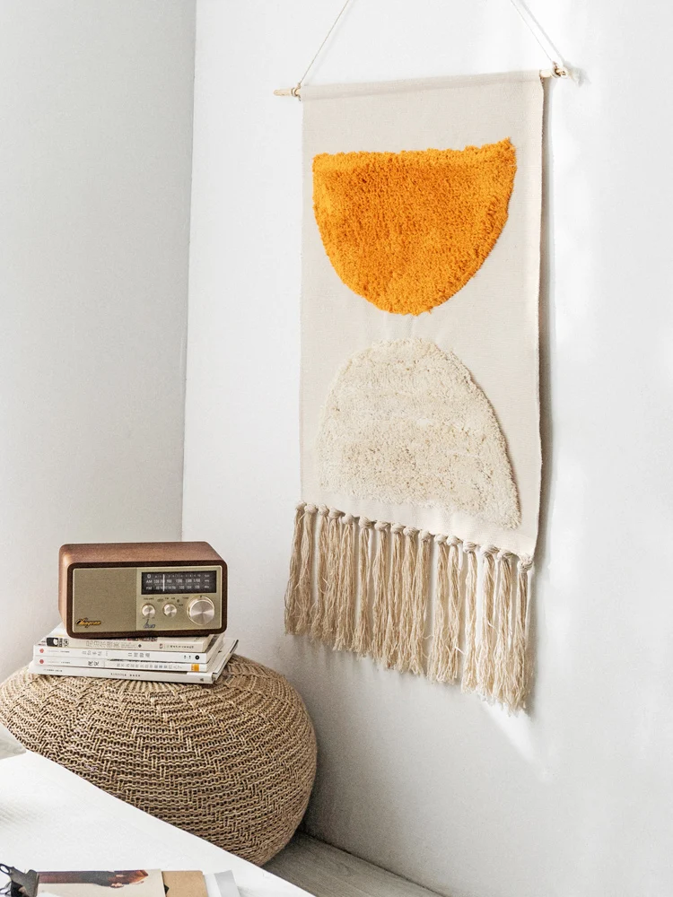 

Handmade Tassel Tapestry Nordic Bohemian Creative Living Room Wall Salon Dormitorio Tapestry Tapiz Pared Tela Home Decor DB60GT