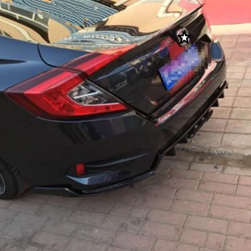 Внешний модифицированный аксессуар для укладки авто автомобиля передняя губа задний диффузор тюнинг автомобильные бамперы 16 17 18 для Honda Civic