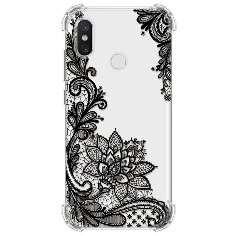 Прозрачный чехол с цветочной подушкой безопасности для Xiao mi Red mi 7 7A 6A 5 Plus K20 Note 4 4X5 6 7 Pro mi 9T A3 6 8 Lite 9 SE Play CC9 CC9e TPU - Цвет: sxhua-he
