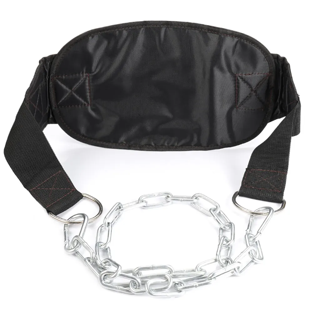 Ремень для тяжелой атлетики толстый пояс с цепочкой подтягивания подбородка