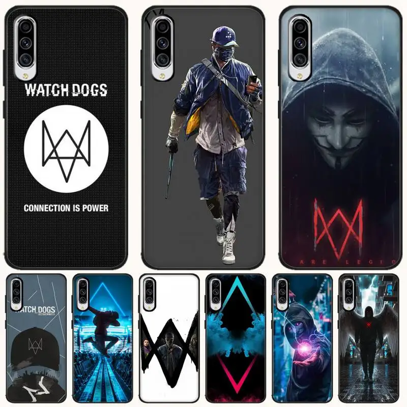 Чехол для телефона HaNismt watch dogs черный мягкий ТПУ чехол Samsung A6 6S 6Plus 7 720 750 8 PLUS 9 920 2018 A8