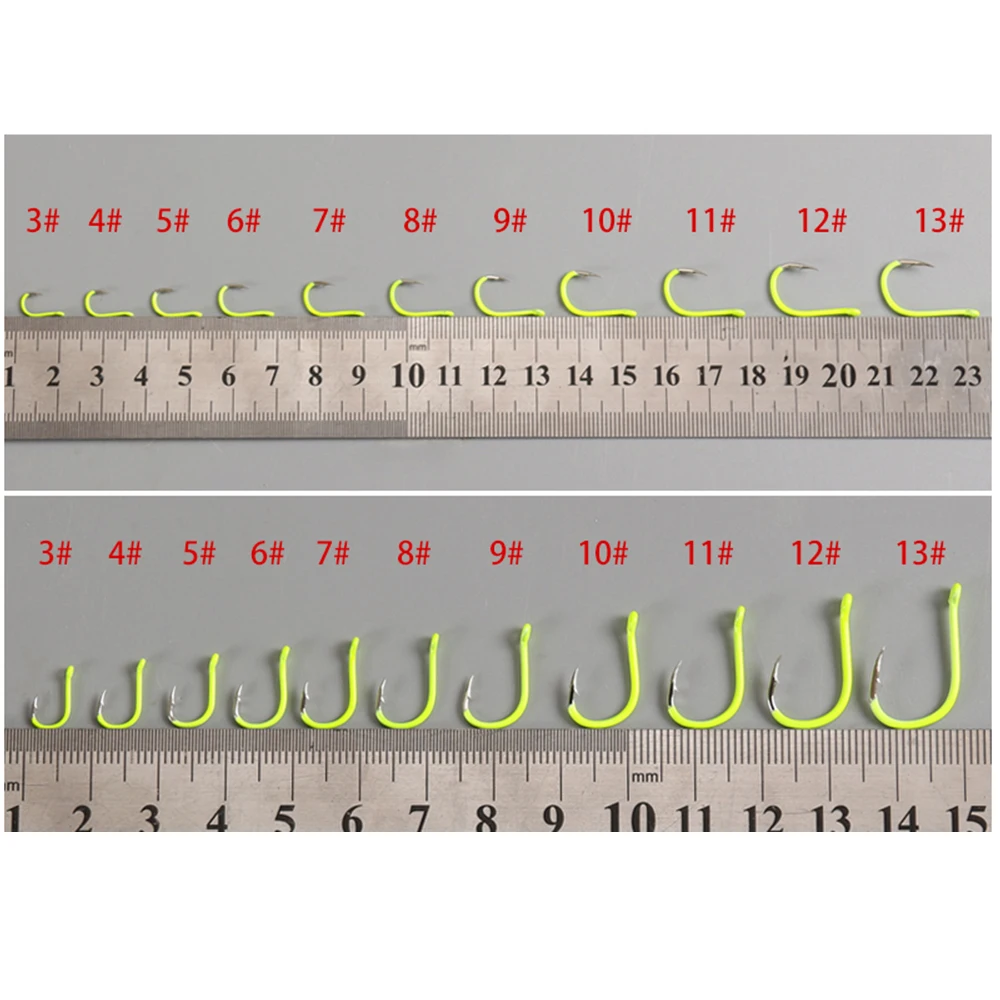 

50pcs Luminous Fishing Hooks Fishhooks Fishing Accessories Supplies Lures Carbon Steel #8 / #9 / #10 / #11 / #12 / #13