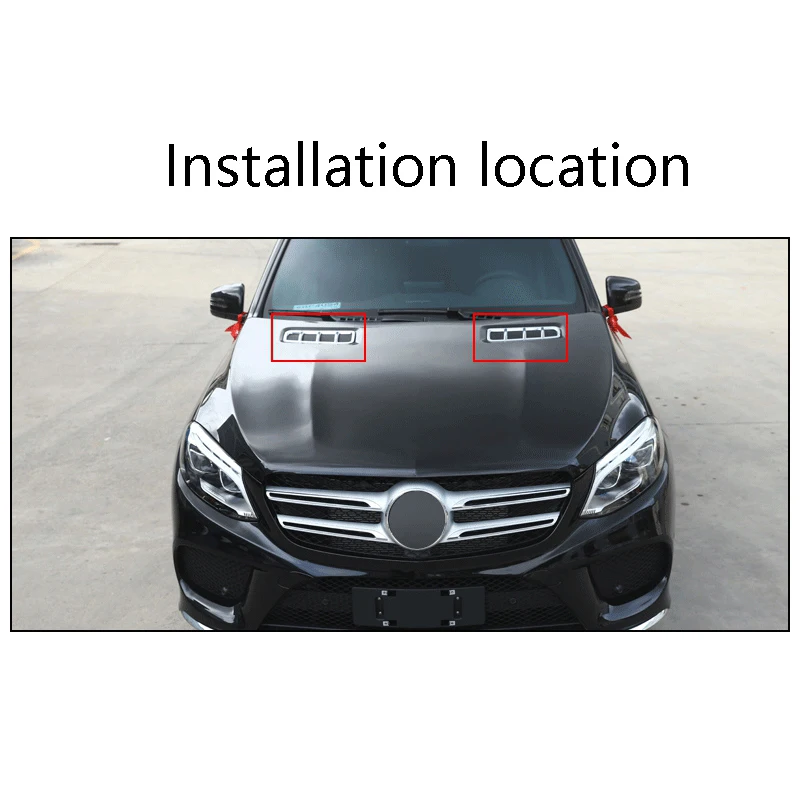 

Car Hood Engine Air Outlet Frame Cover Trim Carbon Fiber Car Accessories for Mercedes Benz ML GL GLE GLS