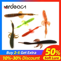 ardea fishing soft lure 12pcs 7545mm artificial silicone bass pike cross tail minnow swimbait plastic baits worm lure