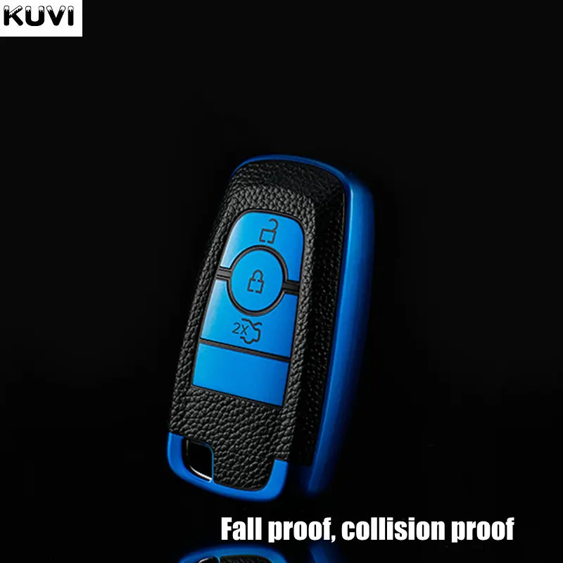 Кожаный чехол для автомобильного ключа из ТПУ Ford Fusion Mustang Explorer F-150 2017 2018 защитный