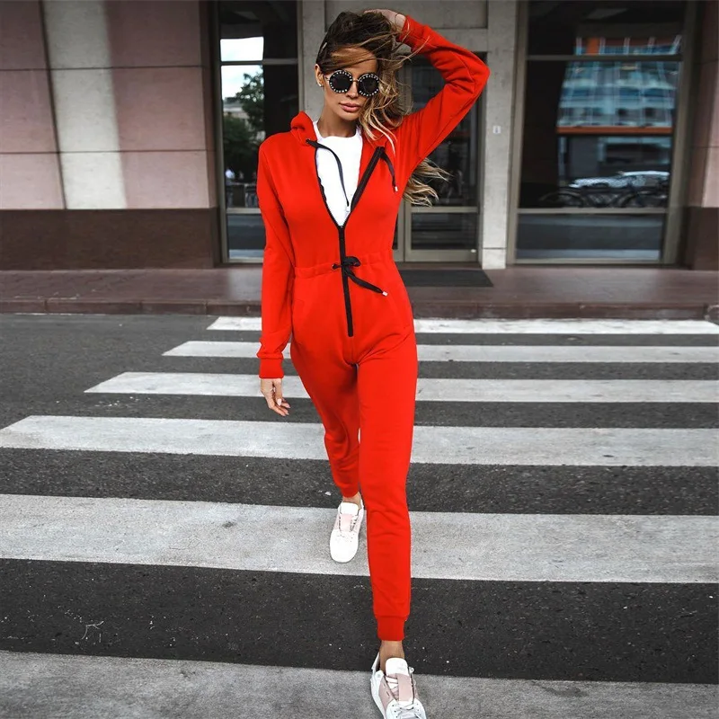 Sport Jumpsuits Woman Sportswear Fitness Overalls Suit Women Tracksuit Winter Autumn Gym Clothing Female Red |