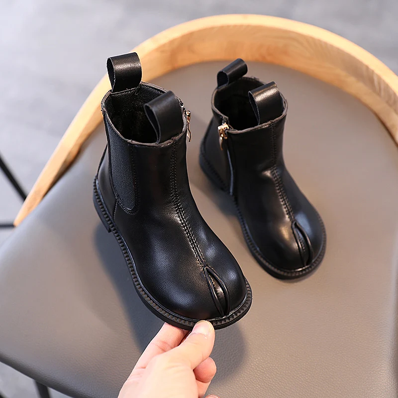 Детские ботинки Конный шлейф 2020 модная британская зимняя обувь для детей