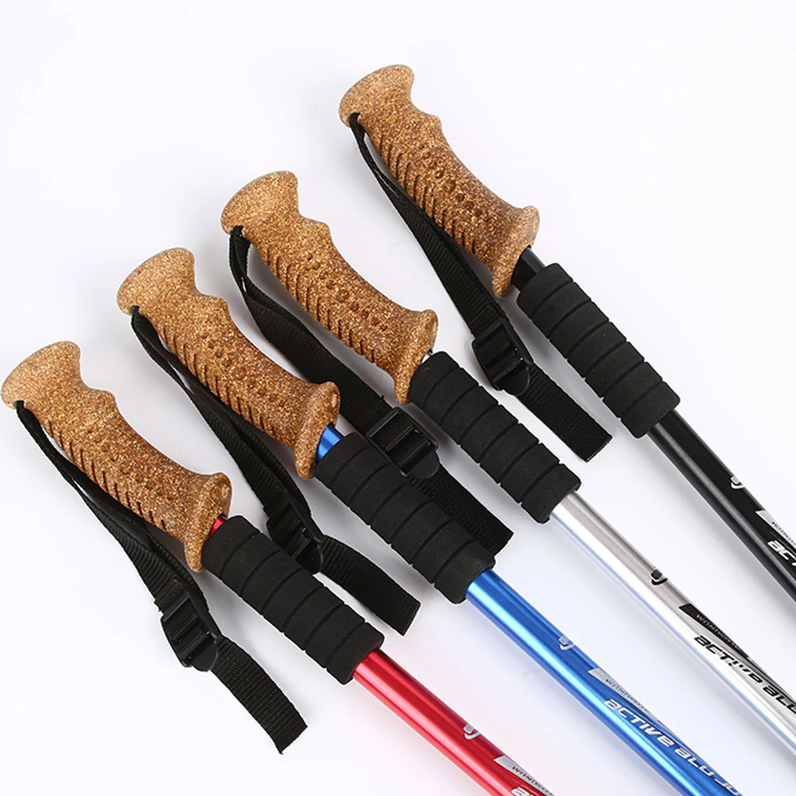 

2 шт., телескопические трекинговые палки с нескользящей ручкой