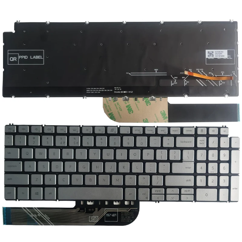 

Новая клавиатура для ноутбука США для DELL Inspiron 15-5502 5509 5505 5509 5510 5590 5591 5598 5593 5584 3501 3505 подсветка без рамки