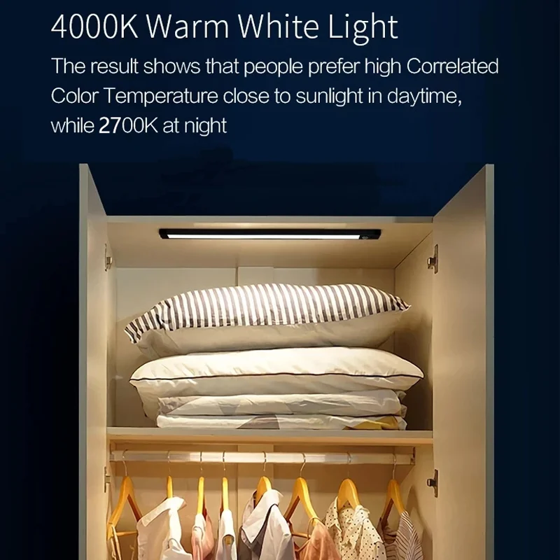 yeelight led under cabinet light motion sensor wireless usb rechargeable 20 40cm night lamp for bedside kitchen bedroom wardrobe free global shipping