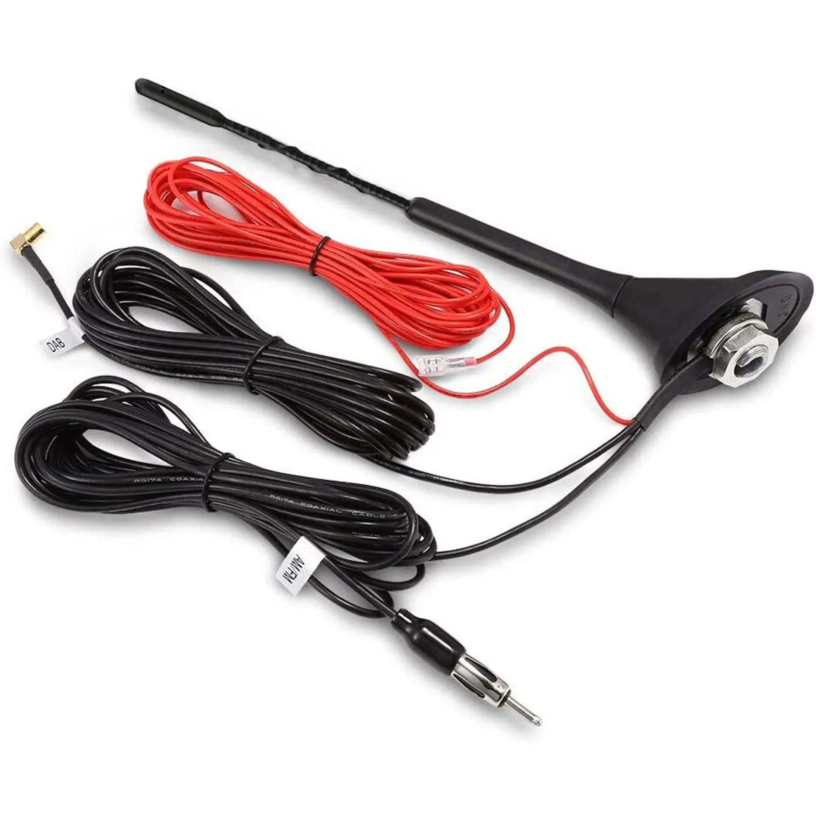 Dab Car Radio Antenne Amplified Splitter With 5m Extension Cable 10dB Car Antenna Adapter Car Accessories For DAB/AM/FM Supplies