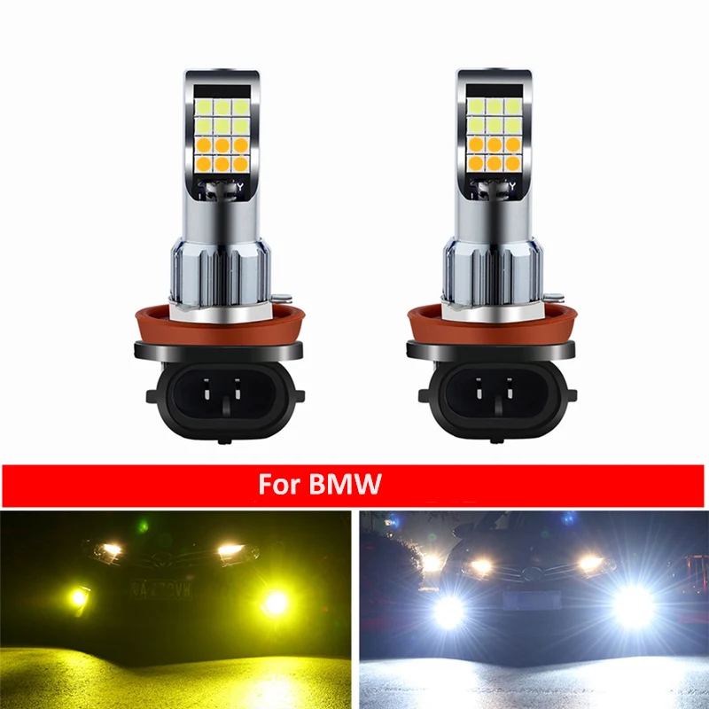 

2PC H11 H8 Car LED Bulb Driving Dual Color Fog Light Lamp Bulb For BMW Audi Mercedes VW Toyota Honda Lada Subaru White / Golden