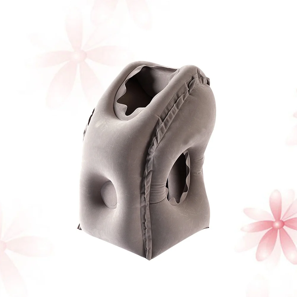 

Inflatable Pillow Travel Pillow Portable Neck Rest Comfortable Sleep Plane Car Soft Cushion Trip Pillow (Grey)