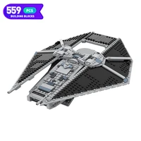 moc star movie space combat series tie fighter classic spaceship building block spaceship model military weapon boy toy gift